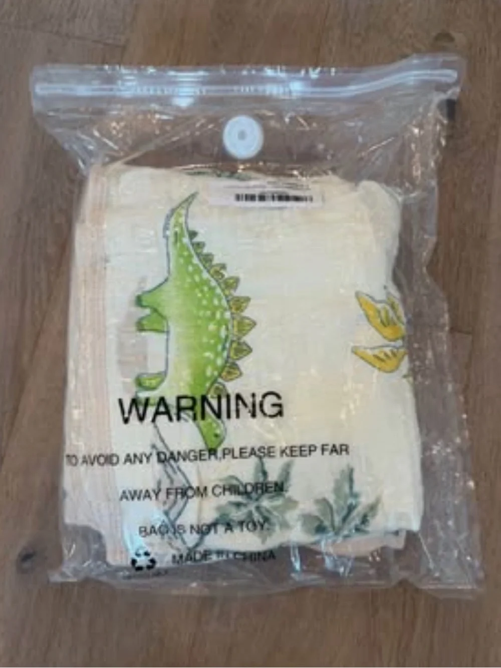 NEW Pack of 2 Cotton Hushlibaby Muslin Dinosaur Swaddles